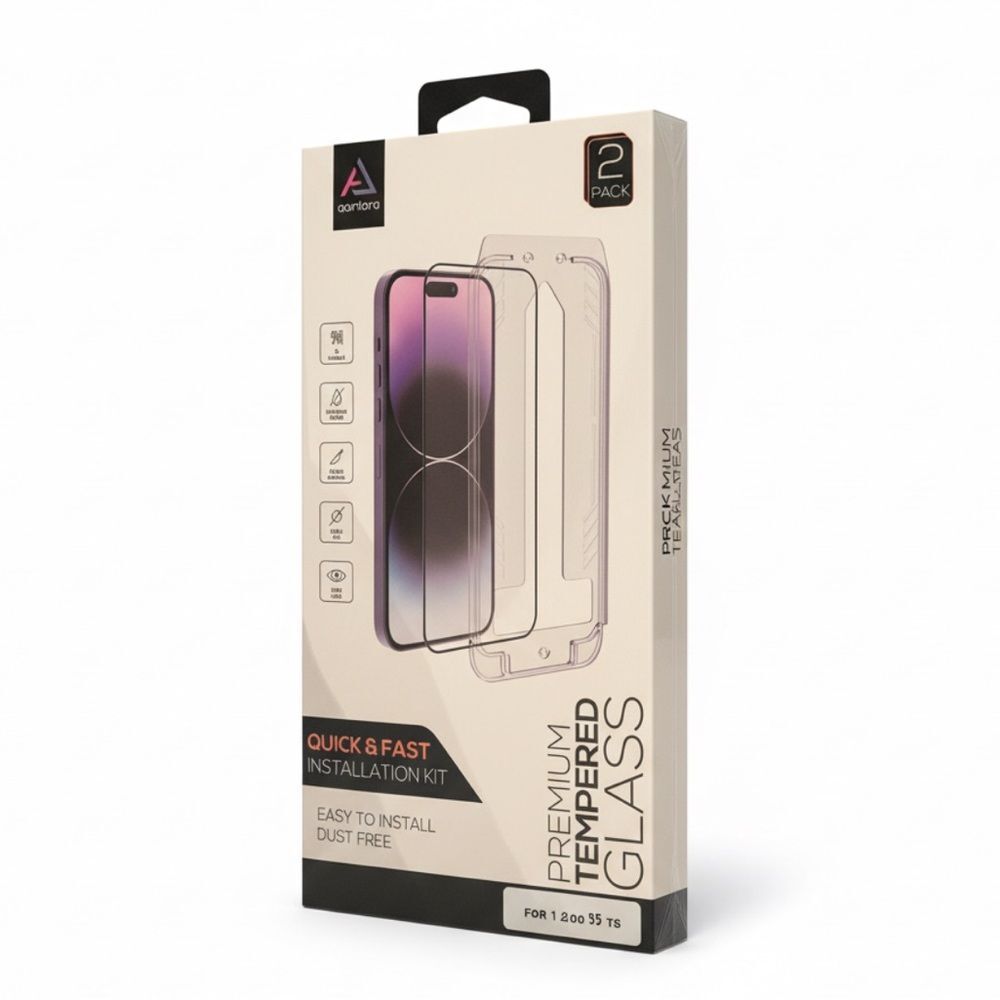 Premium Tempered Glass Screen Protector 2 Pack for iPhone 15 NWT